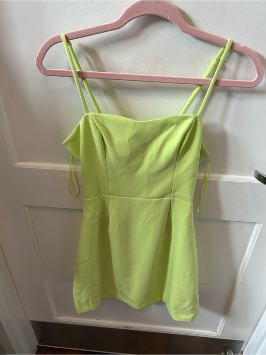French Connection Dresses & Skirts - French Connection Lime Green Spaghetti Strap Dress